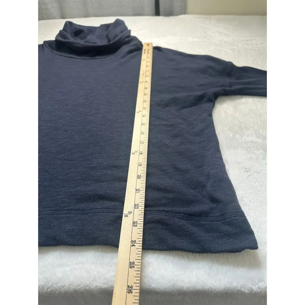 Standard James Perse Grey Blue Cowl Neck Dolman Sleeves Sweatshirt Size 3 Medium